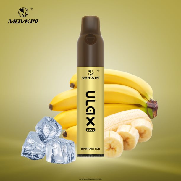 RandM Movkin Ulax 6800 (Ceramic Coil) Rechargeable Disposable Vape Pod Device Banana Ice - RandM vape sale JF22R61