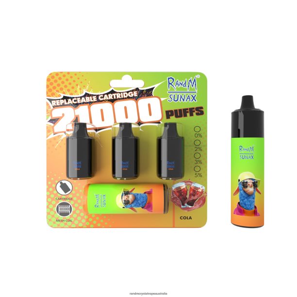 RandM Sunax 21000 Airflow Control Pod Replaceable Vape Device 1Pc Cola - RandM vape cheap JF22R276
