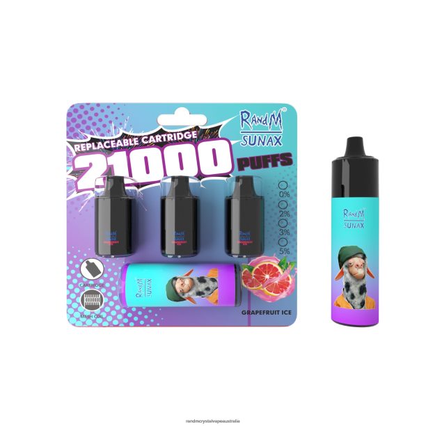 RandM Sunax 21000 Airflow Control Pod Replaceable Vape Device 1Pc Grapefruit Ice - RandM vape Sydney JF22R275
