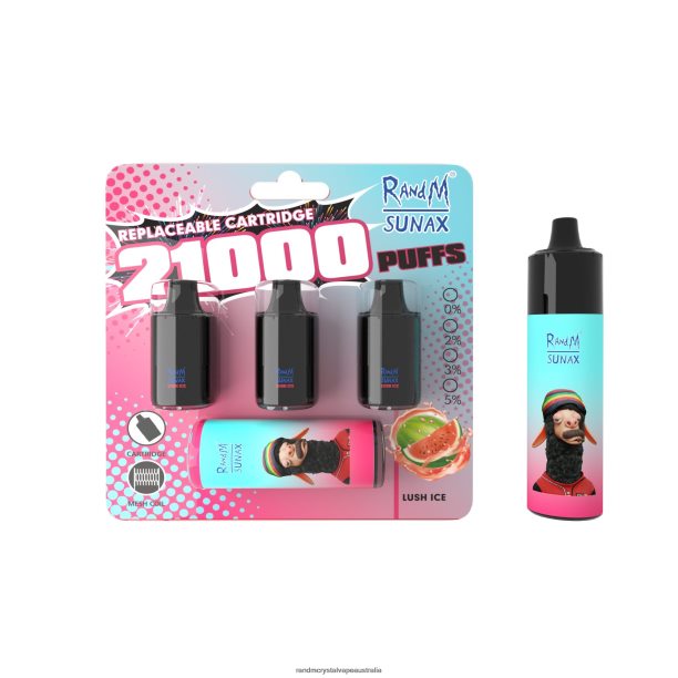 RandM Sunax 21000 Airflow Control Pod Replaceable Vape Device 1Pc Lush Ice - RandM vape cheap JF22R266