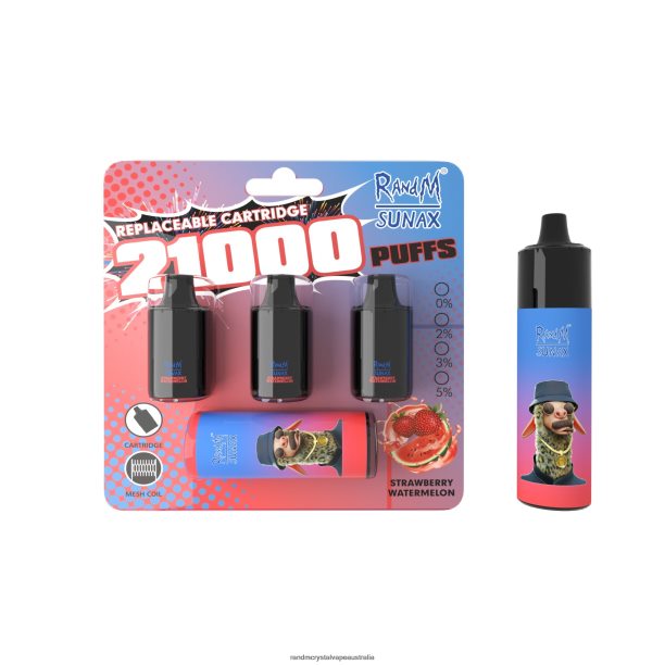 RandM Sunax 21000 Airflow Control Pod Replaceable Vape Device 1Pc Stawberry Watermelon - RandM vape sale JF22R271