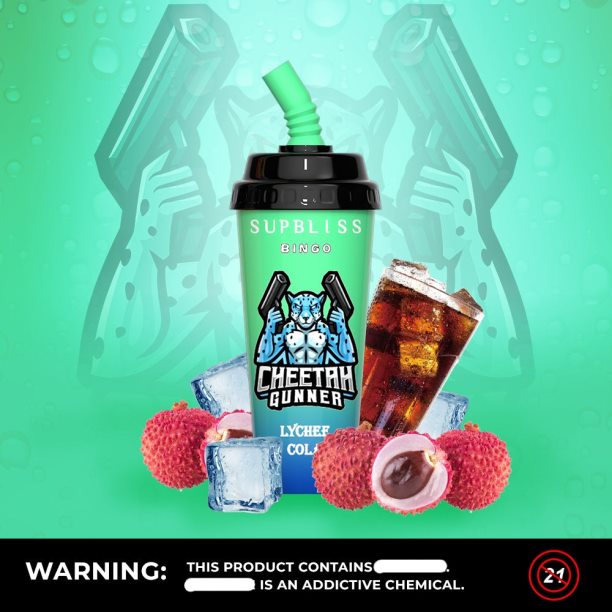 RandM Supbliss Bingo 8000 Vape Pod Device 1Pc Lychee Cola - RandM tornado Australia JF22R264