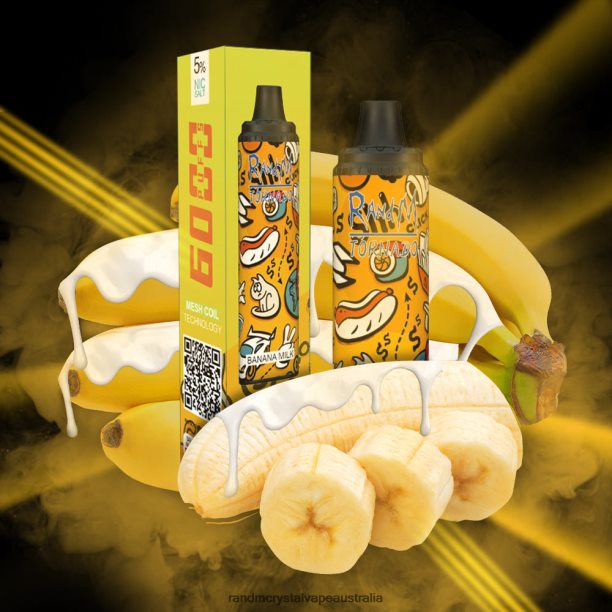 RandM Tornado 6000 Airflow Control Vape Pod Device 1Pc Banana Milk - RandM tornado 7000 Australia JF22R288