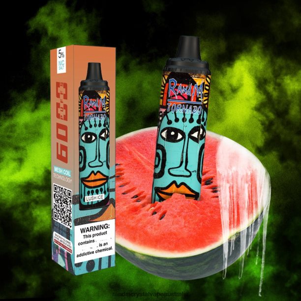 RandM Tornado 6000 Airflow Control Vape Pod Device 1Pc Lush Ice - RandM vape Melbourne JF22R290