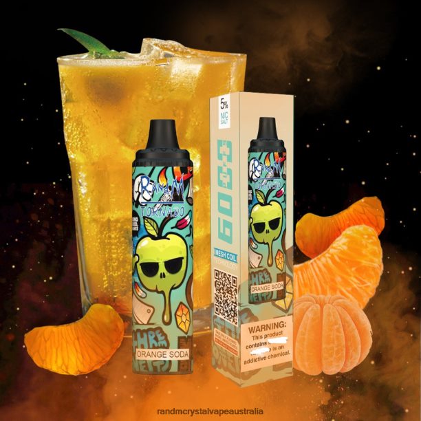 RandM Tornado 6000 Airflow Control Vape Pod Device 1Pc Orange Soda - RandM vape flavours JF22R287