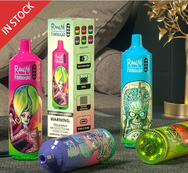 RandM Tornado 9000 Vape Pod Device 1Pc Version 1 Lush Ice - RandM vape Sydney JF22R135