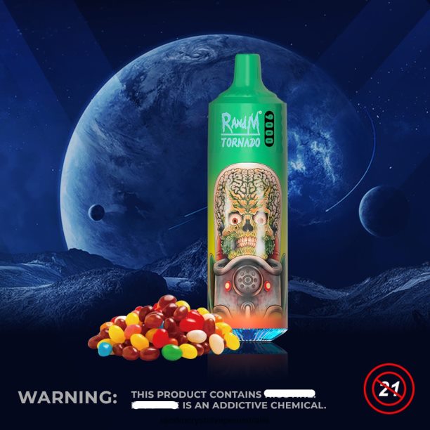 RandM Tornado 9000 Vape Pod Device 1Pc Version 1 Rainbow Candy - RandM vape sale JF22R131