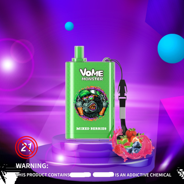RandM Vome Monster 10000 Airflow Control Vape Pod Device 1Pc Mixed Berries - RandM tornado 7000 Australia JF22R278