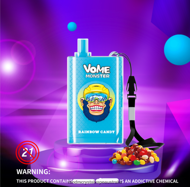 RandM Vome Monster 10000 Airflow Control Vape Pod Device 1Pc Mixed Berries - RandM tornado 7000 Australia JF22R278