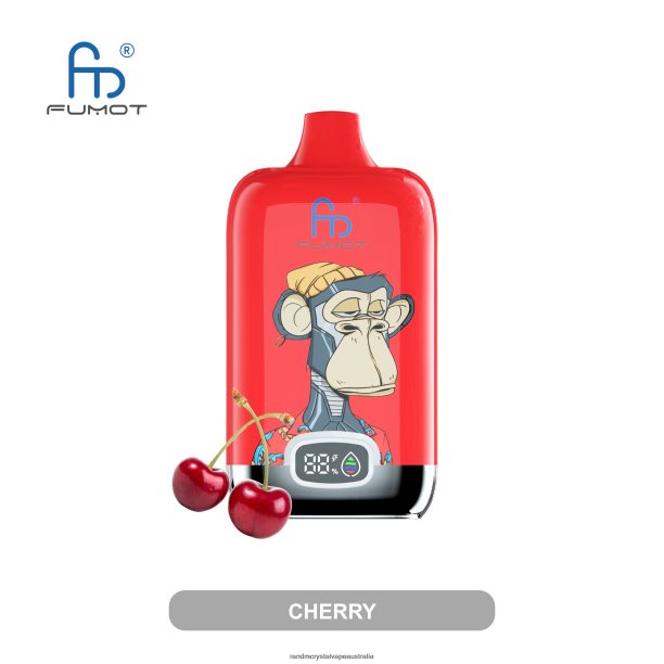 Fumot Original RandM Digital Box 12000 Battery And Liquid Display Vape Device Cherry - RandM tornado 7000 Australia JF22R8