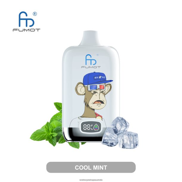 Fumot Original RandM Digital Box 12000 Battery And Liquid Display Vape Device Cool Mint - RandM vape sale JF22R1
