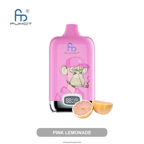 Fumot Original RandM Digital Box 12000 Battery And Liquid Display Vape Device Pink Lemonade - RandM vape sale JF22R11