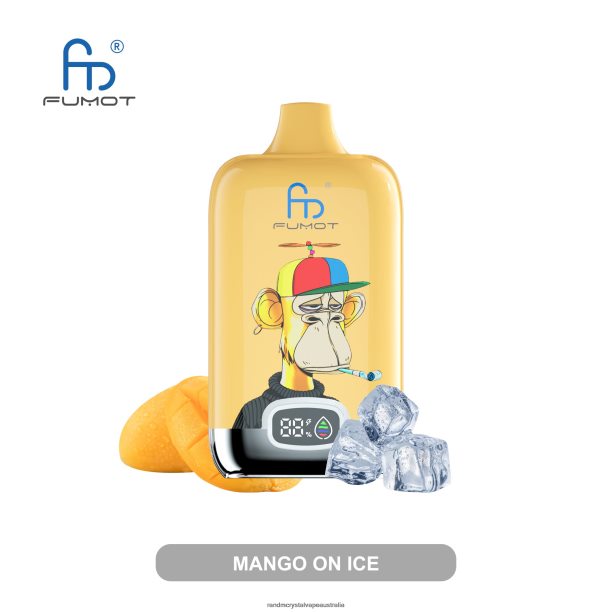 Fumot Original RandM Digital Box 12000 Battery And Liquid Display Vape Device Strawberry Banana - RandM vape cheap JF22R6