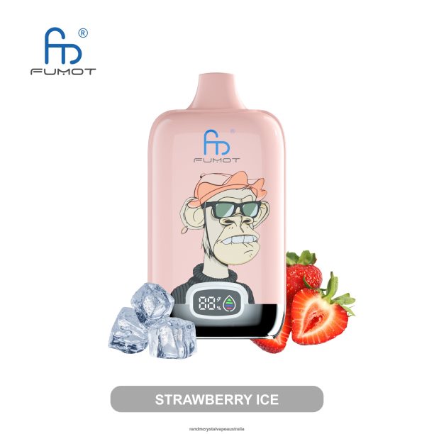 Fumot Original RandM Digital Box 12000 Battery And Liquid Display Vape Device Strawberry Banana - RandM vape cheap JF22R6