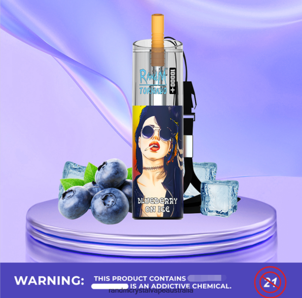 RandM Tornado 10000 Plus Airflow Control Vape Device 1Pc Grape Ice - RandM vape cheap JF22R76