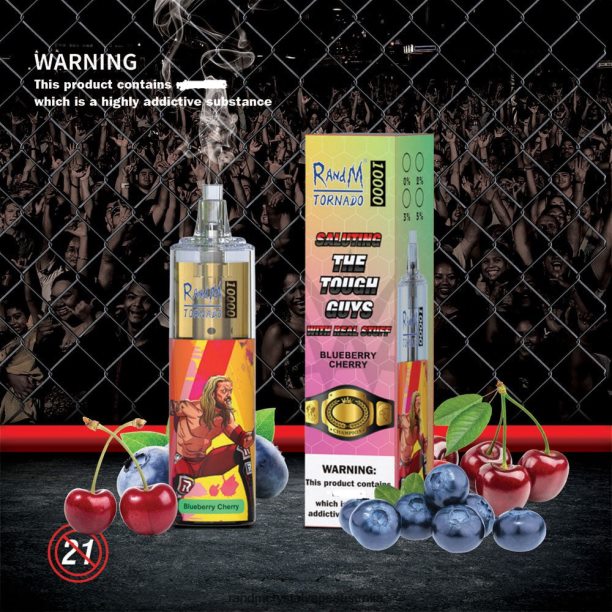 RandM Tornado 10000 Airflow Control Vape Device 1Pc Blueberry Cherry - RandM vape Australia review JF22R103