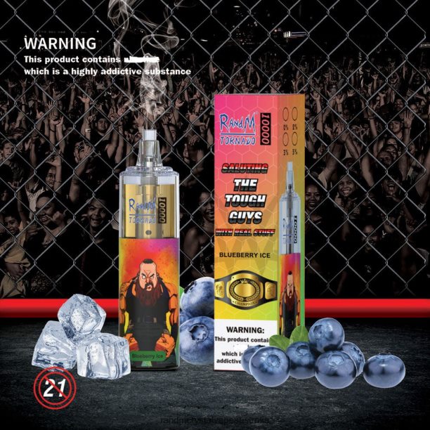 RandM Tornado 10000 Airflow Control Vape Device 1Pc Blueberry Ice - RandM tornado Australia JF22R104