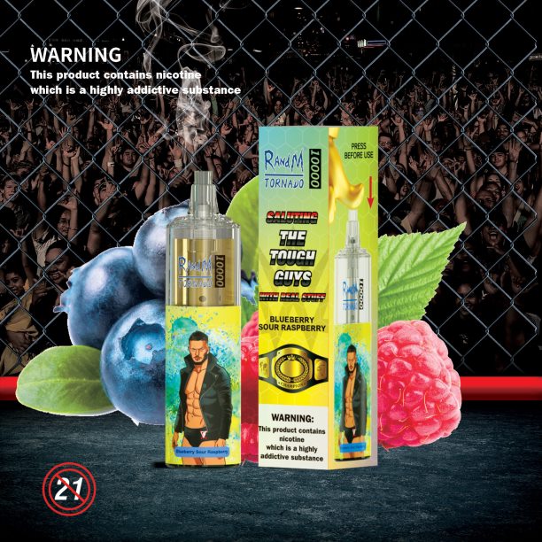 RandM Tornado 10000 Airflow Control Vape Device 1Pc Blueberry Sour Raspberry - RandM vape Melbourne JF22R120
