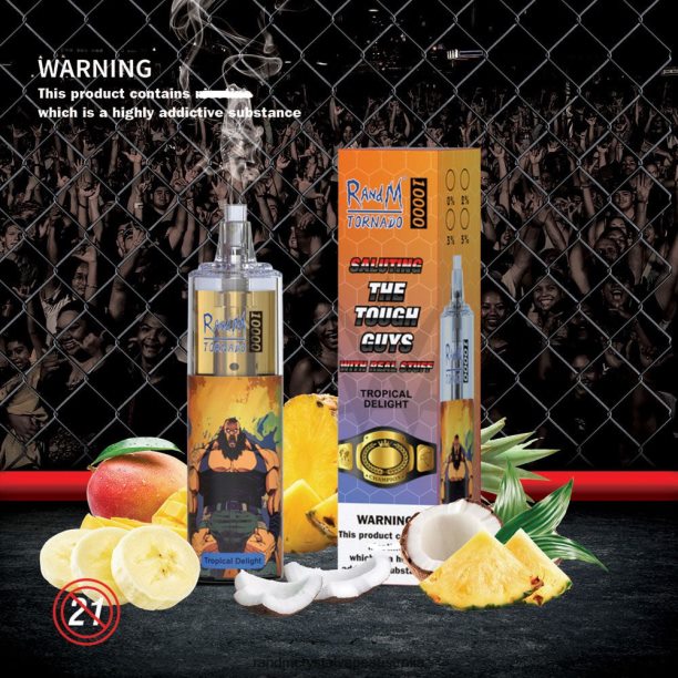 RandM Tornado 10000 Airflow Control Vape Device 1Pc Mango Passion Fruit - RandM vape flavours JF22R117