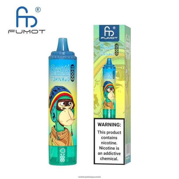 Fumot RandM Tornado 15000 Vape Device With Battery And Ejuice Display Version 1 Blueberry Raspberry - RandM tornado 9000 Australia JF22R22