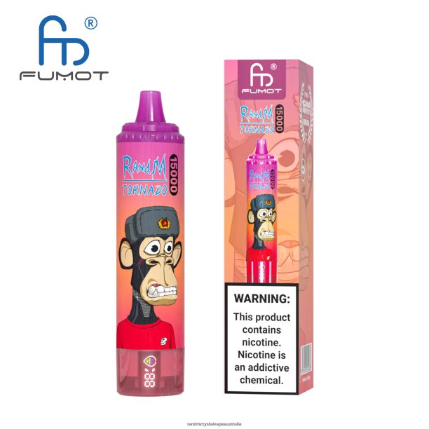 Fumot RandM Tornado 15000 Vape Device With Battery And Ejuice Display Version 1 Blueberry Raspberry - RandM tornado 9000 Australia JF22R22