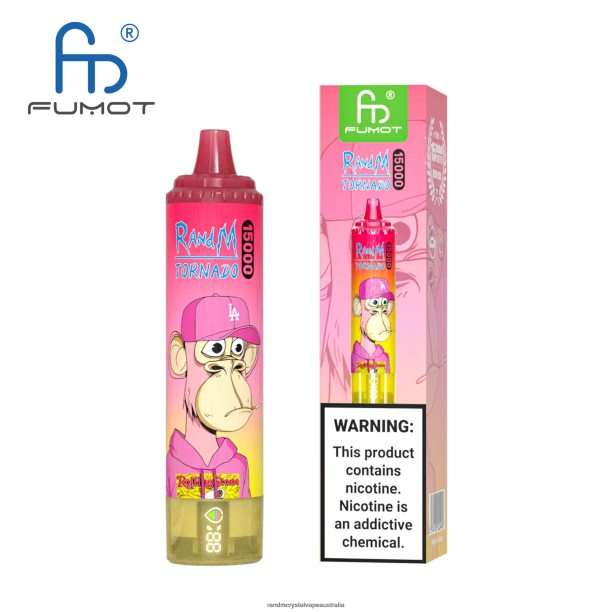 Fumot RandM Tornado 15000 Vape Device With Battery And Ejuice Display Version 1 Vimto - RandM vape cheap JF22R26