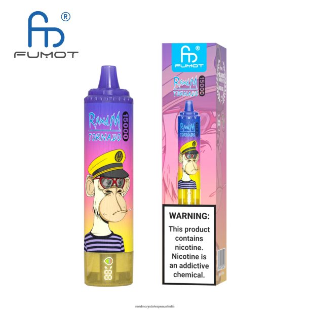Fumot RandM Tornado 15000 Vape Device With Battery And Ejuice Display Version 1 Vimto - RandM vape cheap JF22R26