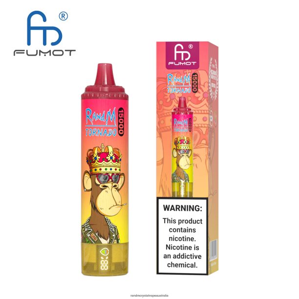 Fumot RandM Tornado 15000 Vape Device With Battery And Ejuice Display Version 1 Vimto - RandM vape cheap JF22R26