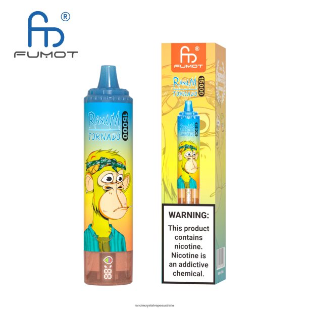 Fumot RandM Tornado 15000 Vape Device With Battery And Ejuice Display Version 1 Vimto - RandM vape cheap JF22R26