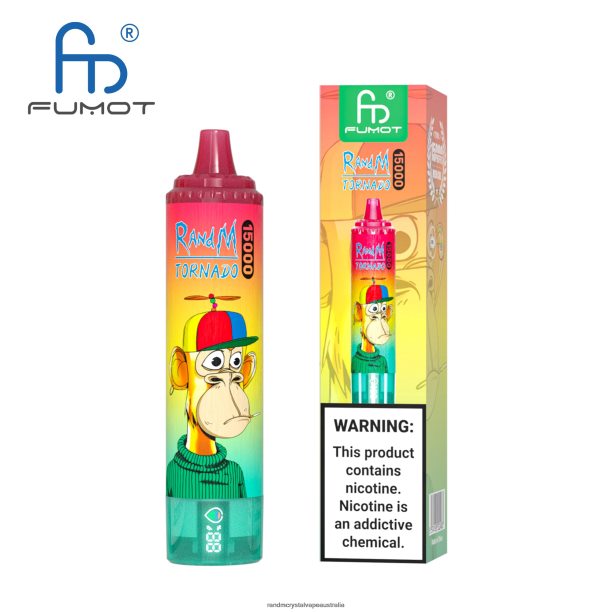 Fumot RandM Tornado 15000 Vape Device With Battery And Ejuice Display Version 1 Vimto - RandM vape cheap JF22R26