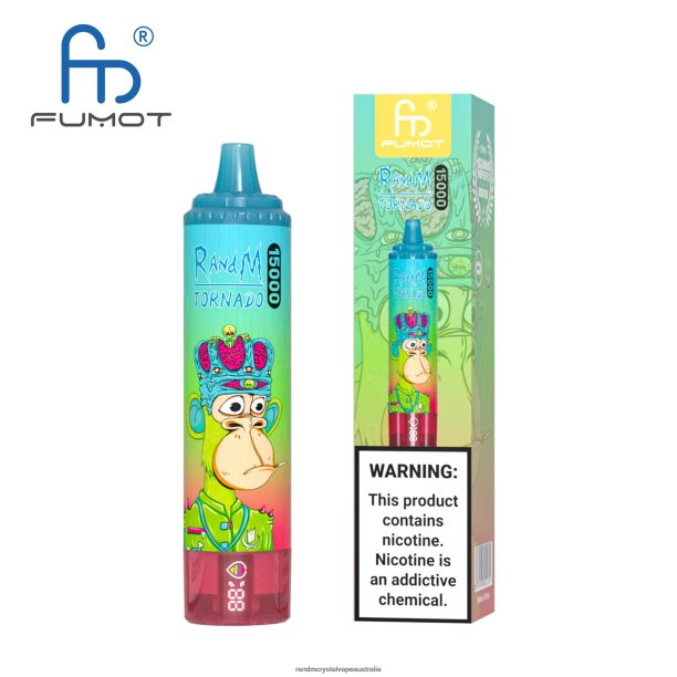Fumot RandM Tornado 15000 Vape Device With Battery And Ejuice Display Version 1 Vimto - RandM vape cheap JF22R26