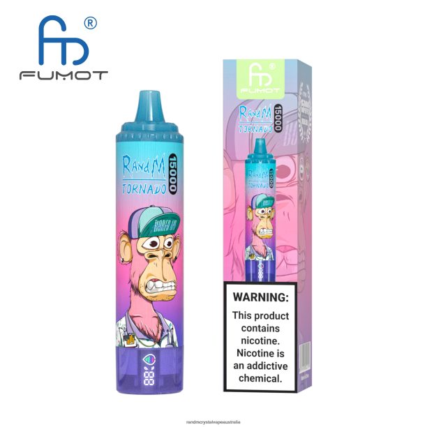 Fumot RandM Tornado 15000 Vape Device With Battery And Ejuice Display Version 1 Vimto - RandM vape cheap JF22R26
