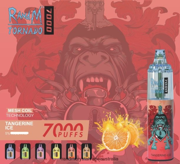 RandM Tornado 7000 Airflow Control Vape Device 1Pc Banana Ice - RandM tornado 9000 Australia JF22R172