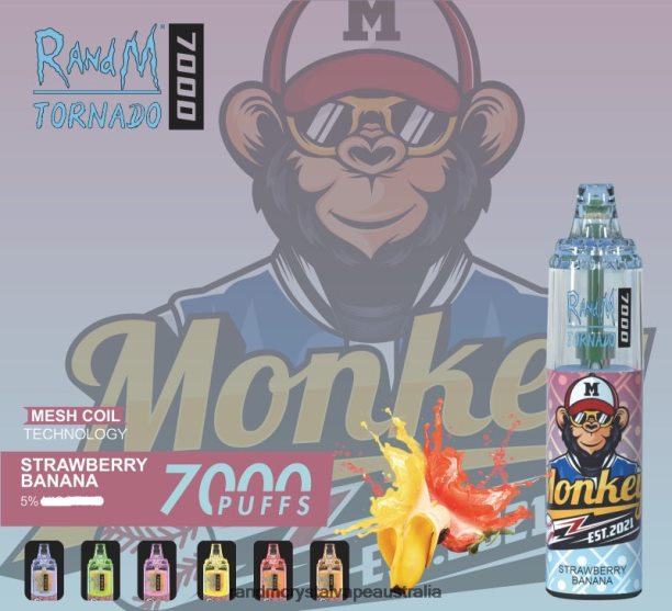 RandM Tornado 7000 Airflow Control Vape Device 1Pc Banana Ice - RandM tornado 9000 Australia JF22R172