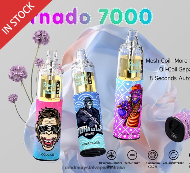 RandM Tornado 7000 Airflow Control Vape Device 1Pc Mixed Berries - RandM vape cheap JF22R176