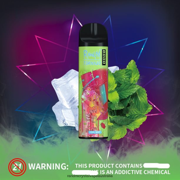 RandM Tornado 8000 Airflow Control Vape Device 1Pc Cool Mint - RandM vapes Australia JF22R249