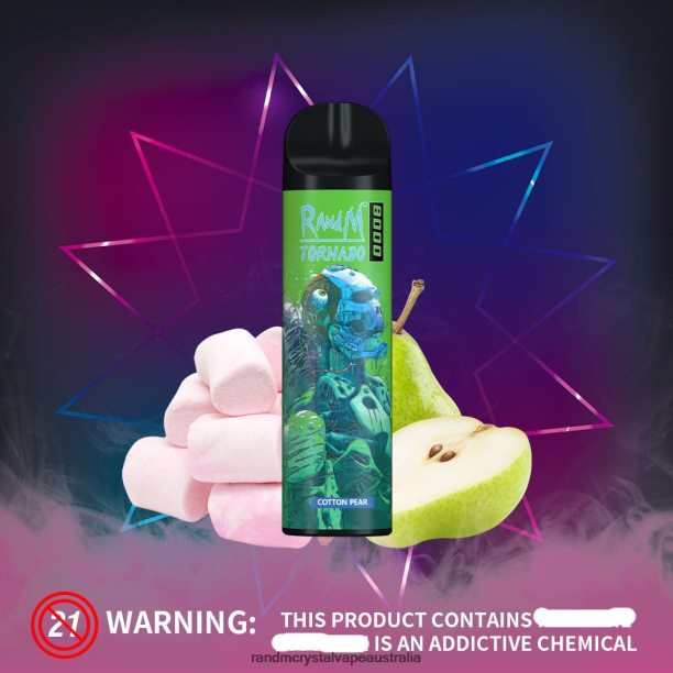 RandM Tornado 8000 Airflow Control Vape Device 1Pc Cotton Pear - RandM vape sale JF22R241