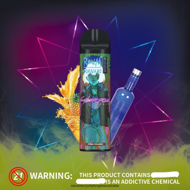 RandM Tornado 8000 Airflow Control Vape Device 1Pc Pina Colada - RandM tornado 9000 Australia JF22R252
