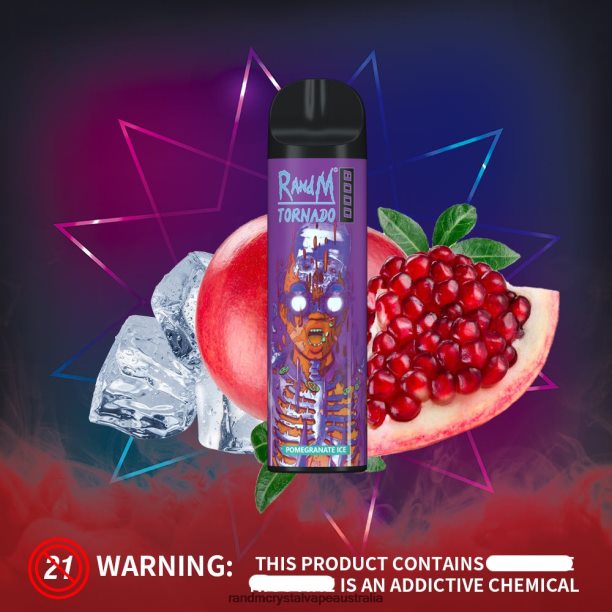 RandM Tornado 8000 Airflow Control Vape Device 1Pc Pomegranate Ice - RandM vape cheap JF22R246