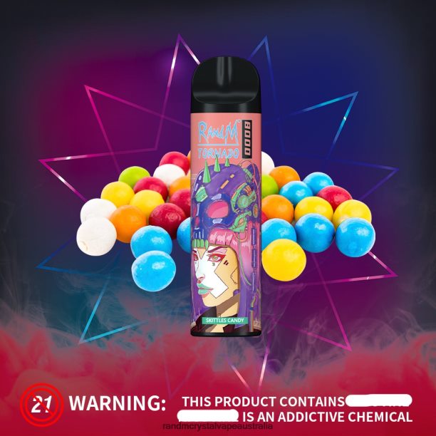 RandM Tornado 8000 Airflow Control Vape Device 1Pc Pomegranate Ice - RandM vape cheap JF22R246