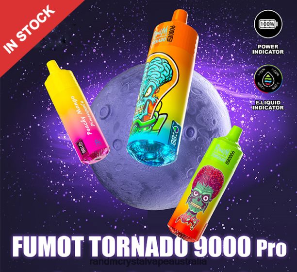 Fumot RandM Tornado 9000 Pro Vape Device With Battery And Ejuice Display Version 2 Fizzy Cherry - RandM tornado 7000 Australia JF22R208