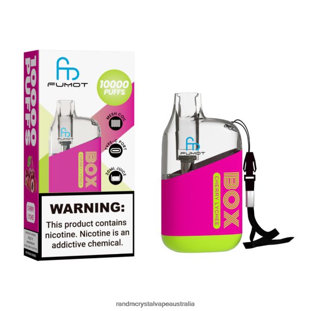 Fumot Original RandM Tornado Box 10000 Airflow Control Vape Device 1Pc Cherry Lychee - RandM tornado 7000 Australia JF22R98