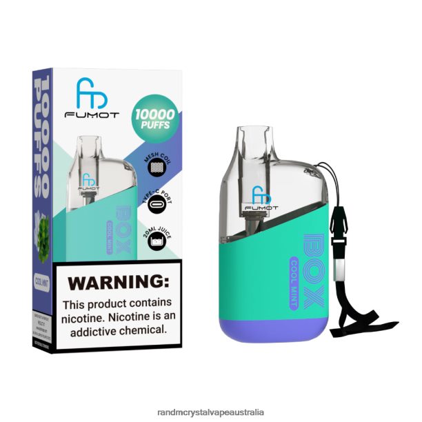 Fumot Original RandM Tornado Box 10000 Airflow Control Vape Device 1Pc Cool Mint - RandM vape flavours JF22R87