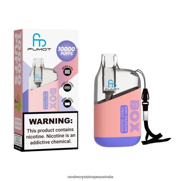 Fumot Original RandM Tornado Box 10000 Airflow Control Vape Device 1Pc Kiwi Passion Fruit Guava - RandM vape flavours JF22R97