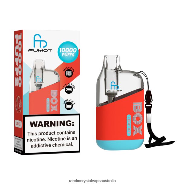 Fumot Original RandM Tornado Box 10000 Airflow Control Vape Device 1Pc Lush Ice - RandM vape cheap JF22R86